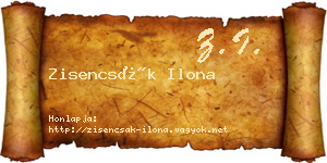 Zisencsák Ilona névjegykártya
