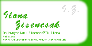 ilona zisencsak business card